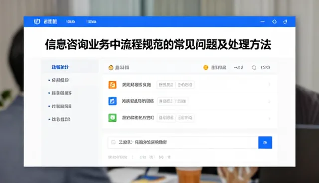 信息咨询业务中流程规范的常见问题及处理方法